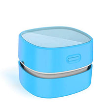 Load image into Gallery viewer, ODISTAR Desktop Vacuum cleaner,Mini table dust sweeper Energy Saving,High endurance up to 400 mins,Cordless&360º Rotatable Design for Cleaning Hairs,Crumbs,Computer Keyboard of kid gift(blue charging)
