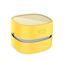 Load image into Gallery viewer, ODISTAR Desktop Vacuum cleaner,Mini table dust sweeper Energy Saving with auto power-off function,High endurance up to 400 mins,Cordless&360º Rotatable Design for Keyboard/Home/Offic (Yellow charging)