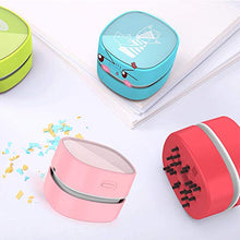 Load image into Gallery viewer, ODISTAR Desktop Vacuum Cleaner,Mini Table dust Sweeper Energy Saving,High Endurance up to 400 mins,Cordless&360º Rotatable for Cleaning Hairs,Crumbs,Computer Keyboard of Gifts for Kids (Blue)