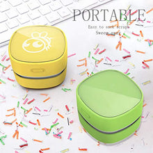 Load image into Gallery viewer, ODISTAR Desktop Vacuum cleaner,Mini table dust sweeper Energy Saving with auto power-off function,High endurance up to 400 mins,Cordless&360º Rotatable Design for Keyboard/Home/Offic (Yellow charging)