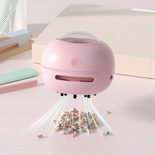 Load image into Gallery viewer, ODISTAR Desktop Vacuum Cleaner, Mini Table dust Sweeper Energy Saving,High Endurance up to 400 mins,360º Rotatable Design for Keyboard/Home/School/Office (Pink)