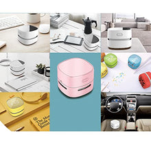 Load image into Gallery viewer, ODISTAR Desktop Vacuum Cleaner, Mini Table dust Sweeper Energy Saving,High Endurance up to 400 mins,360º Rotatable Design for Keyboard/Home/School/Office (Pink Charging)