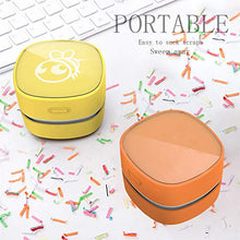 Load image into Gallery viewer, ODISTAR Desktop Vacuum cleaner,Mini table dust sweeper Energy Saving,High endurance up to 400 mins,Cordless&360º Rotatable Design for Cleaning Hairs,Crumbs,Computer Keyboard of gifts for kids (orange)