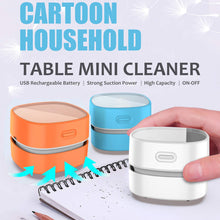 Load image into Gallery viewer, ODISTAR Desktop Vacuum cleaner,Mini table dust sweeper Energy Saving with auto power-off function,High endurance up to 400 mins,Cordless&360º Rotatable Design for Keyboard/Home/Office(orange charging)