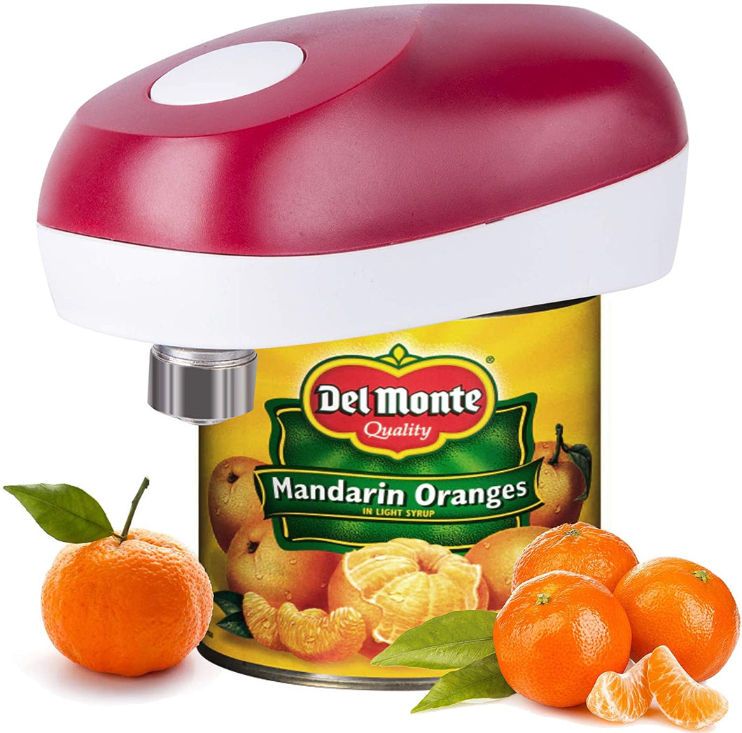 Electric Can Opener - Vcwtty One Touch Switch No Sharp Edge Automatic Electric Can Opener for Any Size, Kitchen Gifts for Arthritis and Seniors (Mini Red)