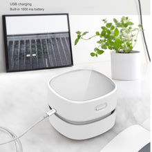 Load image into Gallery viewer, ODISTAR Desktop Vacuum cleaner,Mini table dust sweeper Energy Saving with auto power-off function,High endurance up to 400 mins,Cordless&amp;360º Rotatable Design for Keyboard/Home/Office (white charging)
