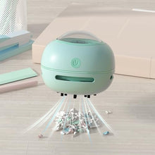 Load image into Gallery viewer, ODISTAR Desktop Vacuum Cleaner, Mini Table Dust Sweeper Energy Saving,High Endurance up to 400 mins,360º Rotatable Design for Keyboard/Home/School/Office(Green)
