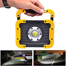 Load image into Gallery viewer, ODISTAR 20W LED Rechargeable Work Light,Portable Cordless Hand Held Shop Light with Stand,3 Modes Flood Emergency Light,Built-in 4400MA Lithium Battery Power Bank,for Construction Site
