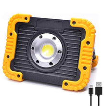 Load image into Gallery viewer, ODISTAR 20W LED Rechargeable Work Light,Portable Cordless Hand Held Shop Light with Stand,3 Modes Flood Emergency Light,Built-in 4400MA Lithium Battery Power Bank,for Construction Site
