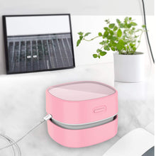 Load image into Gallery viewer, ODISTAR Desktop Vacuum Cleaner,Mini Table dust Sweeper Energy Saving,High Endurance up to 400 mins,Cordless&amp;360º Rotatable Design for Cleaning Hairs,Crumbs,Computer Keyboard (Pink Charging)
