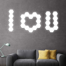 Load image into Gallery viewer, Hexagonal Wall Light Modular Touch Sensitive Lights Creative Geometry Assembly LED Hexagon Lights Suitable for Iving Room,Bedrooms ,DIY Lovers, Gifts (6 Pack)
